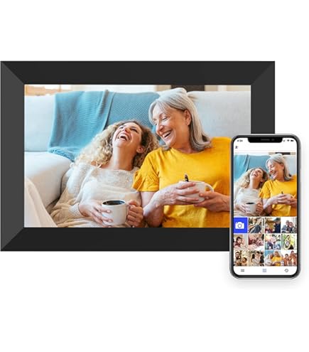 TOLOVE Digital Picture Frame 10.1 Inch-16G WiFi Digital Photo Frame 1280 800 Hd Ips Touch Screen Smart Cloud Photo Frame To Share Photos Or Videos Remotely Via App Email Android Ios