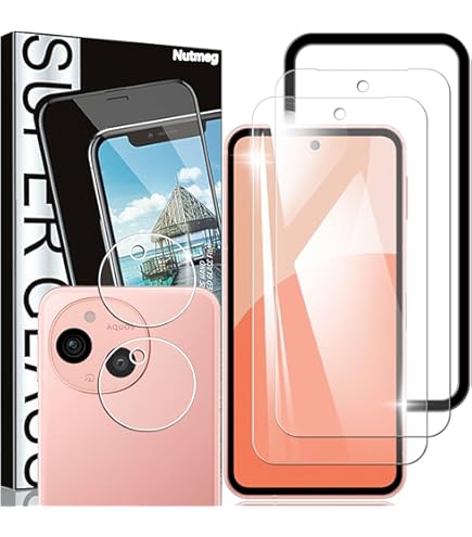 Amazon.co.jp: 【2+2+1枚セット】AQUOS sense9 用の ガラスフィルム(2