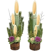 Amazon｜本格 門松 （八寸 杉皮巻き 関西風）110cm 左右1対（2個