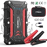 YABER ジャンプスターター 12V車用大容量防水エンジンスターター ピーク電流1200A 7.5Lガソリン車 6.0Lディーゼル車 緊急始動 3.0ＱＣ Type C 充電対応 モバイルバッテリー スマホ/iPhone/iPad/タブレットなど急速充電 LED応急ライト搭載【日本語取扱説明書付き】