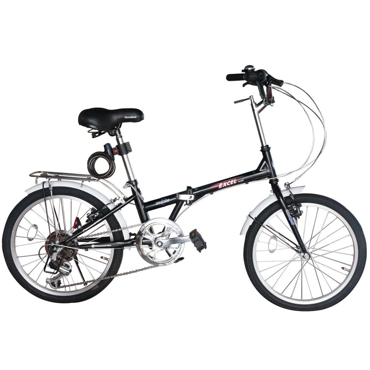 Shine wood 折りたたみ自転車 20インチ 6段変速