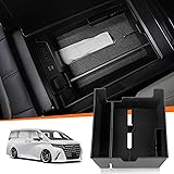 POWER PANDA センターコンソール トレイ 新型 アルファード 40系 専用 収納 ボックス ヴェルファイア 40系 3代目 3Dトレイ センターコンソール 収納ケース クラウンヴェルファイア 2代目 内蔵型 コンソールボックス 小物入れ 内装 パーツ 収納アクセサリー 滑り止め マット付き