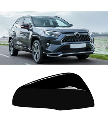 Driver Side Mirror Cover Cap – Black, Clip-On – Fits 2019-2022 Toyota RAV4 (Left)