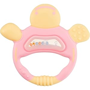 リッチェル Richell 歯がため ケース付 かめさん ピンク 3か月頃から対象