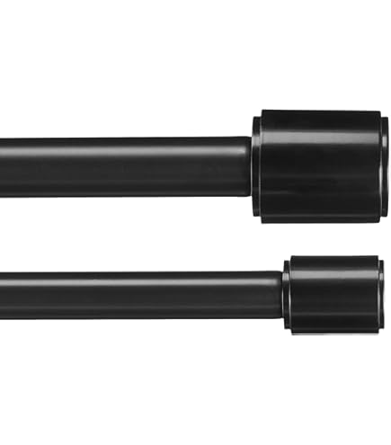 [IKEA/イケア/通販]BEKRAFTA ベクレフタ ダブルカーテンロッドセット, ブラック[D](b)(50489696) BEKRÄFTA ベクレフタ ダブルカーテンロッドセット, ブラック, 120-210