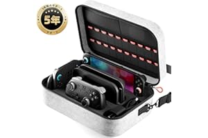 COOWPS Switch 2 ケース スイッチ2 オールインボックス ウルトハードフェルト素材 防塵 防汚 耐衝撃 全面保護 大容量 Switch 2 本体/Joy-Con/Proコントローラー/電源アダプタ/20枚ゲームカード全部収納可能 【ステ