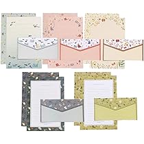 Amazon.co.jp: Copeflap レターセット 5色 便箋 便せん 封筒