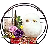 サウンドアレンジ ふくろう の小部屋(パープル) プリザーブドフラワー 誕生日 和風 人気商品 花