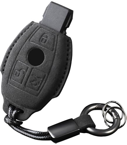 Vitodeco Leather Keyless Entry Remote Control Smart Key Case Cover with a Key Chain for Nissan & Infiniti (5 Buttons, Black/Red) price in UAE | Amazon UAE