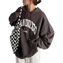 冬春✨オーバーサイズパーカー 薄手シンプル普段着用女子会に最適 裏起毛レタリングオーバーサイズパーカー | レディース