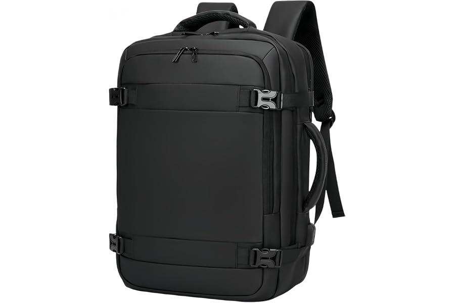 [DEULUKO] ビジネスリュック メンズ 大容量 32L-42L拡張 17.3インチPC対応 機内持ち込み 出張 通勤 防水 バックパック | リュックサック 撥水 止水ファスナー USBポート 背面防犯ポケット スーツケース固定 3WAY 軽量 旅行 ビジネスバッグ ノートPC パソコン収納 A4/B4対応 3泊4日 耐衝撃 多機能