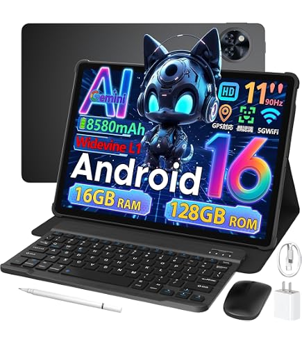 最新 Android16 タブレット 11インチ アンドロイド16 128GB Amazon.co.jp: 【Android16 11インチ 初登場】Android16 タブレット 11