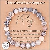 College Graduation Gifts Natural Stone Graduation Bracelet 2023 Inspirational Grad Gifts for Daughter Niece Granddaughter Mid