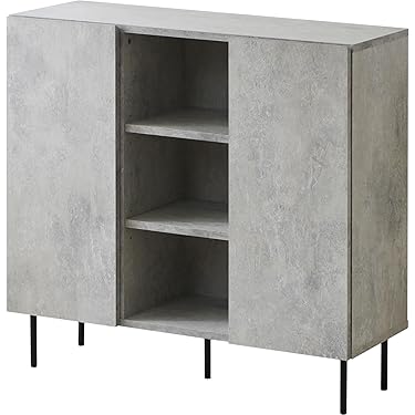 春オススメ！大容量6段キャビネット サイドボード収納棚