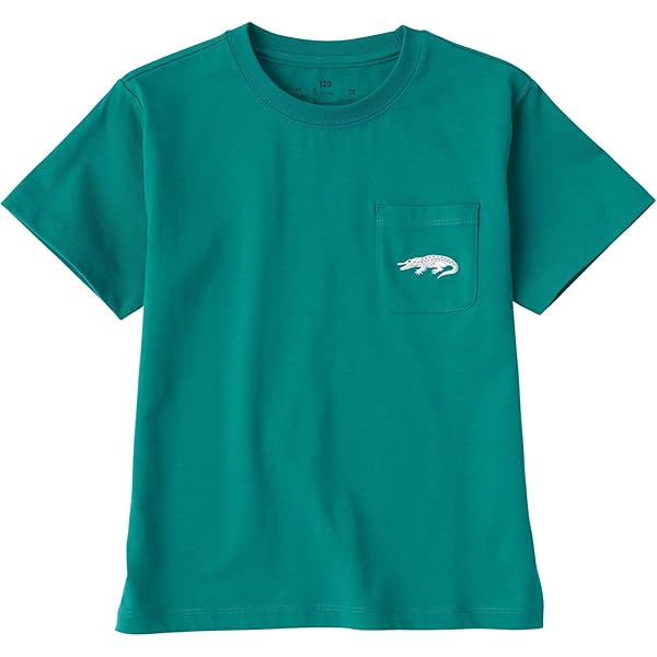 Amazon | 無印良品 キッズ 刺繍入りポケット半袖Tシャツ ユニ