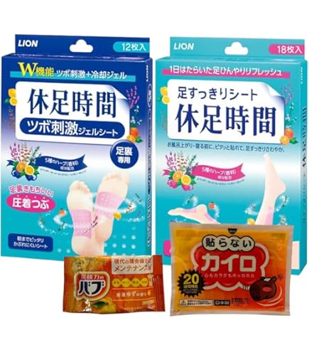 Amazon.co.jp: 休足時間ツボ刺激ジェルシート 12枚【3個セット