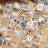 Alideco 6個 マスキングテープ かわいい レトロ詩的ロジック 50mm幅×2 m巻 PET粘着 テープ 広幅 DIY おしゃれ マステ シール (shiyideluoji)