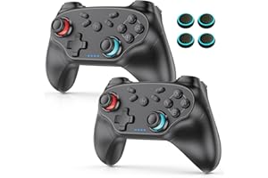 【2個セット】Switch2 コントローラー 互換 スイッチ コントローラー Switch1/2代对応 1000mAh大容量バッテリー TURBO自動連射機能 6軸ジャイロセンサー 4階段HD振動 Bluetooth 無線接続 人間工学デザイン PC
