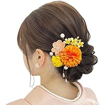 Amazon | 【Baramoly】 髪飾り 和装 着物 浴衣 プリザーブドフラワー