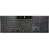 CORSAIR Bluetooth K100 AIR Ultra-Thin ワイヤレスゲーミングキーボード 薄型メカニカルキーボード かな印字 ブラック CHERRY MX軸 CH-913A01U-JP