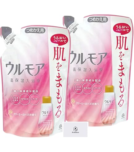 Amazon | 【アース製薬】保湿入浴液ウルモアクリーミーローズの香り 詰