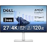 Dell S2725QC 27インチ 4K モニター | 無輝点3年保証/4K/IPS非光沢/USB Type-Cx1,HDMIx2/sRGB 99%/4ms,120Hz/FreeSync Premium/HDR10/内蔵スピーカー/縦横回転,高さ調