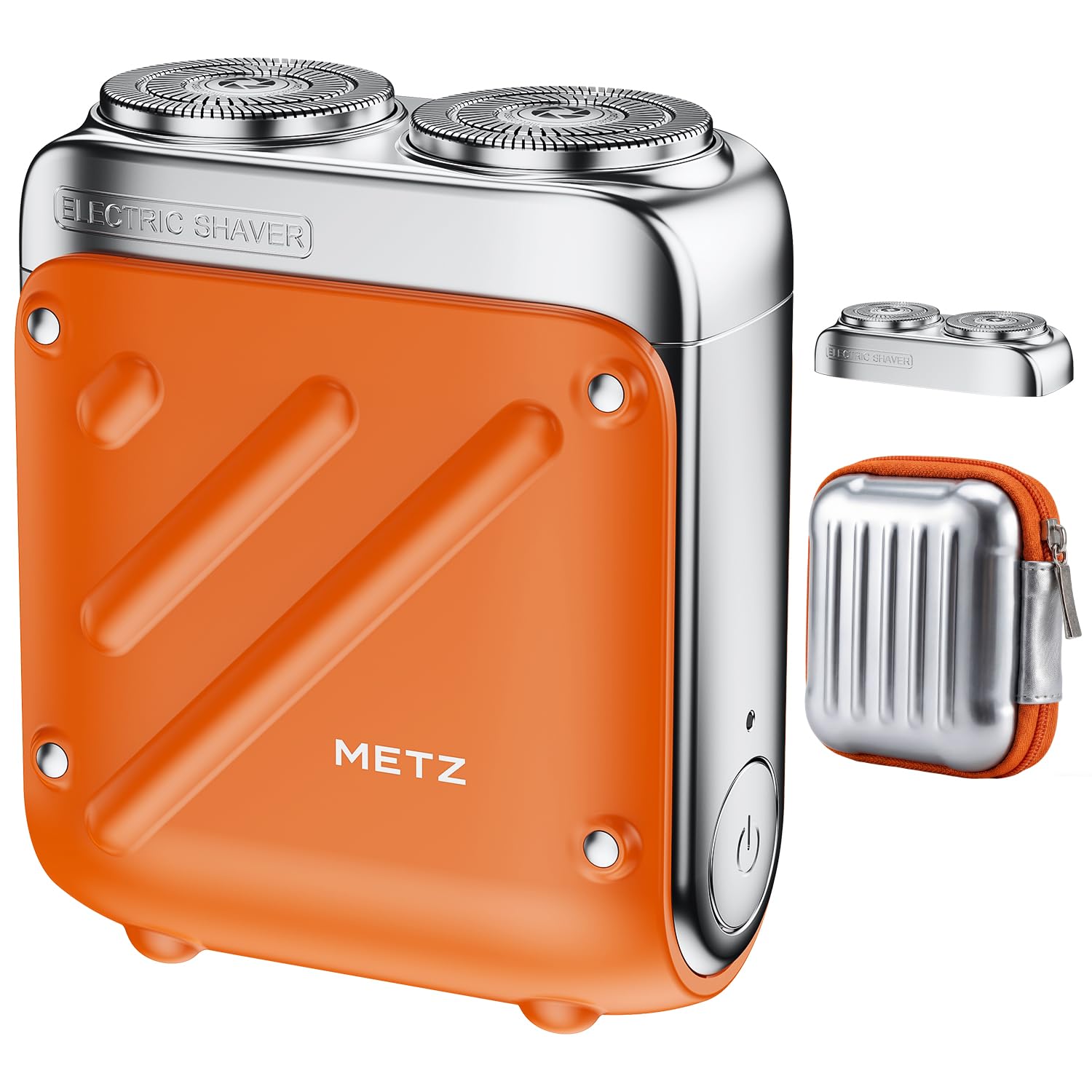 METZ (メッツ) ひげそり 電動シェーバー 【替刃付き・Since1938 ドイツ発祥】 髭剃り 電動 小型 シェーバー 電動ひげそり メンズ | 電気シェーバー 回転式 小型電動シェーバー ひげ剃り コンパクト 携帯 小型髭剃り 持ち運び メン