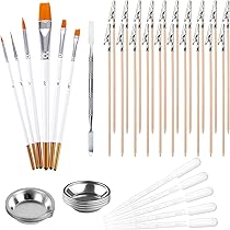 Amazon | HUAZONTOM プラモデル 筆 塗装 工具 セット 44点 塗装棒/面相  