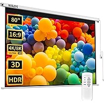 Theaterhouse プロジェクタースクリーン　８０インチ ホワイト プロジェクター スクリーン ケース付きスプリング 16：9 80