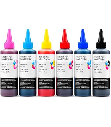 EPSON プリンター＋大容量6色インク　セット Amazon.co.jp: エプソン EPSON 全機種対応 100ML容量 詰め替えインク