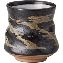 Amazon.co.jp: 山下工芸 湯呑み 陶器 φ7.5×8.3cm(240cc) 黒水晶