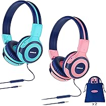 石君専用　ヘッドホン2点セット Amazon.co.jp: SIMOLIO 2パック ヘッドフォン 子供用 キャリング