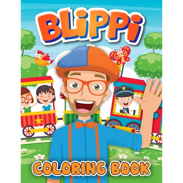 Blippi Coloring Book Animals Machines John Stevin Blippi Amazon Com Au Books