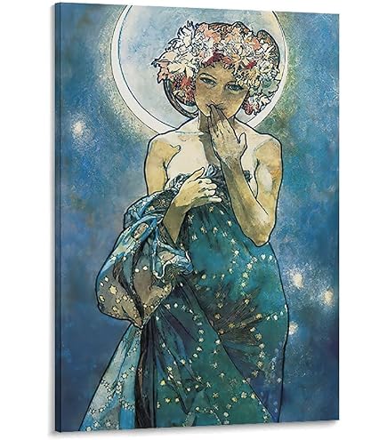 Amazon.co.jp: アルフォンス・ミュシャ画家作品「百合の聖母」ポスター