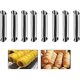 8本 ベーキングツール 金型ツール 円筒型コルネ型 ステンレススチール ベーキング カンノーロ パン用品 製菓用品 配達3〜5労働日まで