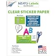 Clear Sticker Paper - Vinyl Full Sheet Label - Weatherproof - for ...