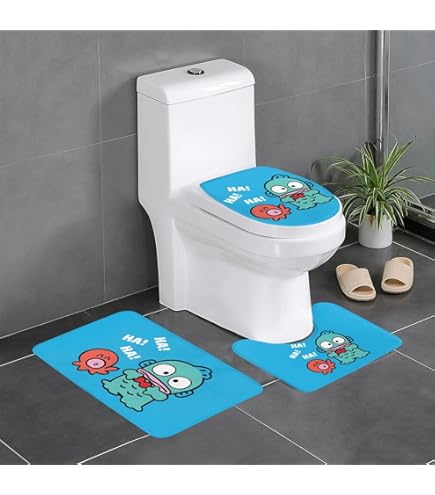 Amazon｜ハンギョドン (2) 3点セット トイレマット フタカバー 便座