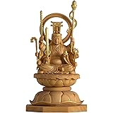極小仏 宇賀八臂弁財天 11cm（木製：ツゲ 金泥仕上）＿弁財天 弁才天 宇賀神 仏像 フィギュア 木彫り 置物（GSBうがはっぴべんざいてん