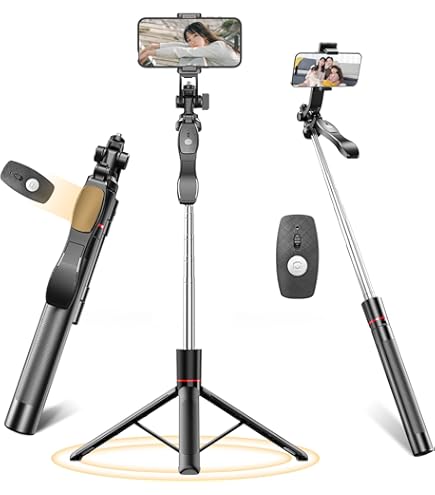 りか 3点セット Amazon | スマホ 三脚 自撮り棒【設計強化170cm & 電池モデル】 1/4