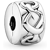 PANDORA Jewelry Knotted Hearts Clip Sterling Silver Charm