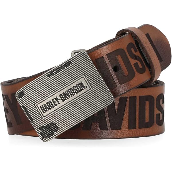 Amazon | Harley Davidson メンズ 38mm レザーベルト, ブラック