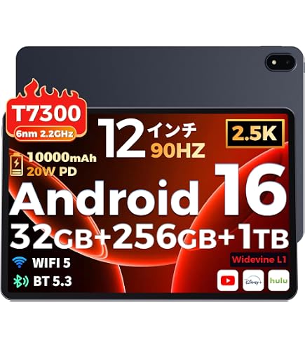 Amazon.co.jp: P12PRO Android16 タブレット 12インチ 120Hz GeminiAI