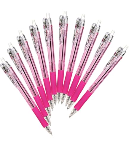 Amazon | 三菱鉛筆 ボールペン ベリー楽ノック 透明ピンク 0.7mm