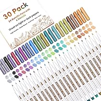 Amazon | Shuttle Art アウトラインペン 40本 縁取り風 二重線