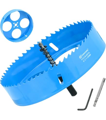 76mm 3 Inch Hole Saw - HSS Bi-Metal Hole Cutter With Arbor For Metal, Wood, Plastic