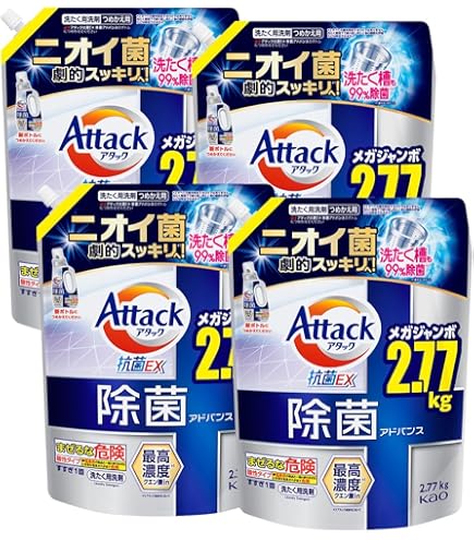 Amazon | 【ケース販売】アタック 洗濯洗剤 液体 高浸透バイオジェル