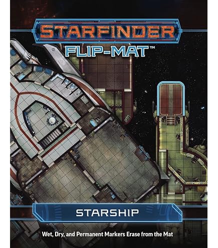 Starfinder Flip-Mat: Lava World – Doppelseitige Spielmatte Mit Vulkanszenen, 61x76 Cm, Beschreibbar & Abwischbar