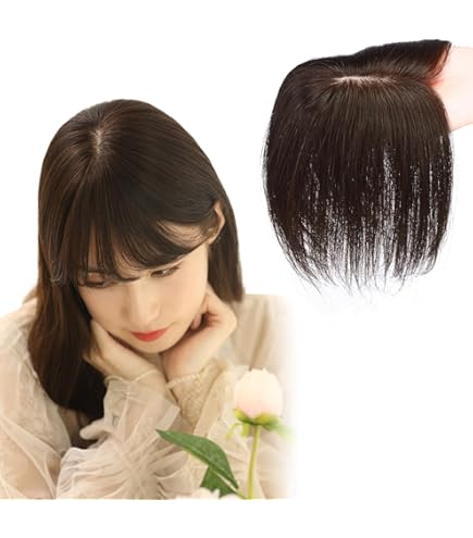 Amazon.co.jp: HIYE 部分ウィッグ 100%人毛 総手植え 頭頂部