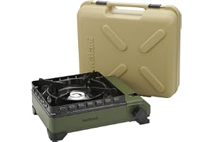 イワタニ Iwatani 岩谷 カセットコンロ カセットフー タフまる ケース付き キャンプ アウトドア BBQコンロ 停電対策 オリーブ 日本製 CB-ODX-1-OL