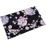 手作り工房FUJITA 袱紗 ふくさ 黒×花柄 結婚式 慶事用 女性 金封 ハンドメイド 日本製